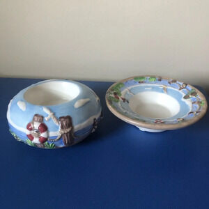 5/$25 
Yankee Candle Tealight  Holders Set of 2 Lighthouse Beach Theme EUC